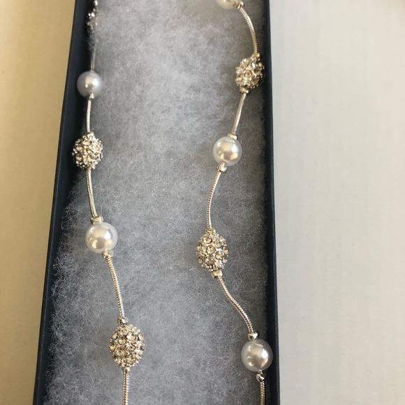 NWT Cezanne Pearl and Fireball Station Necklace - Picture 4 of 7